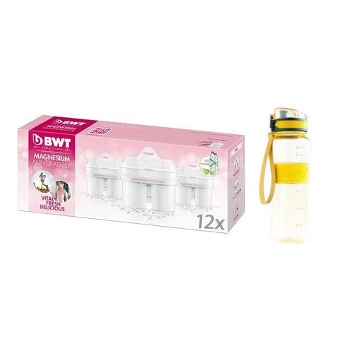 BWT Náhradní filtry 12 ks s dárkem - sportovní láhev 600 ml BWT