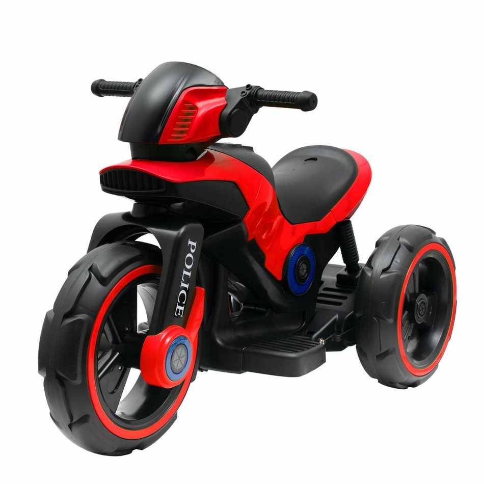 Baby Mix Dětská elektrická motorka Police červená
