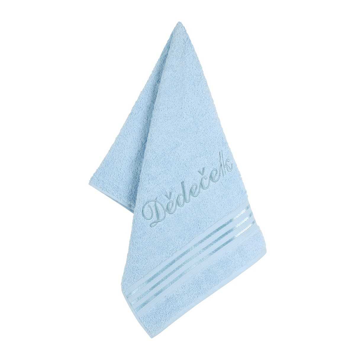Bellatex Froté ručník s výšivkou Dědeček světle modrá Bellatex