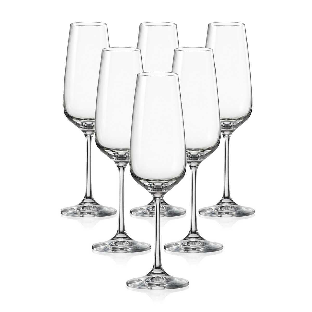 Crystalex 6dílná sada sklenic na šampaňské GISELLE
