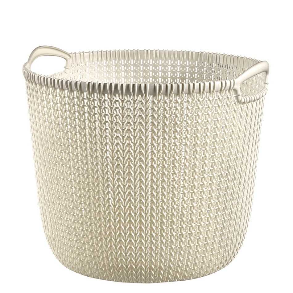 Curver Knit kulatý koš 30l bílý Curver