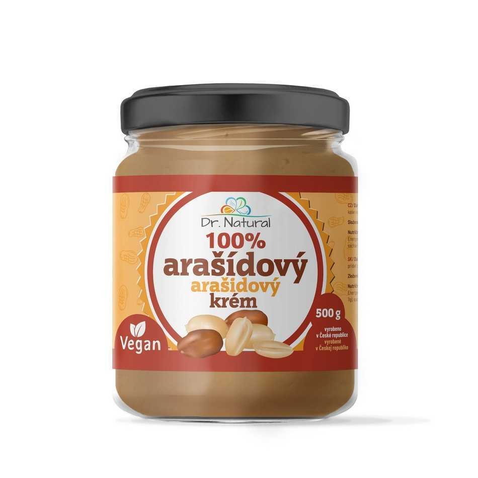 Dr.Natural Arašídový krém jemný 500g 100% Dr.Natural