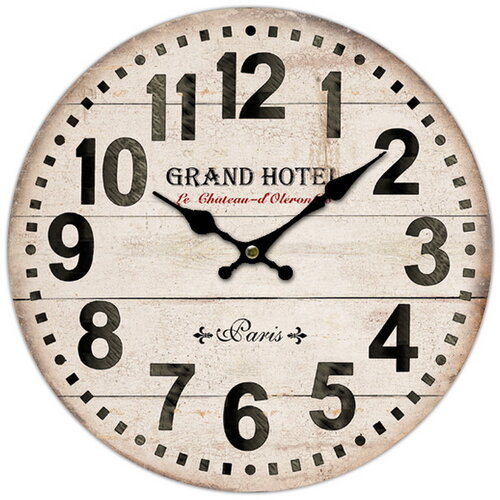 Dřevěné nástěnné hodiny Grand hotel Paris