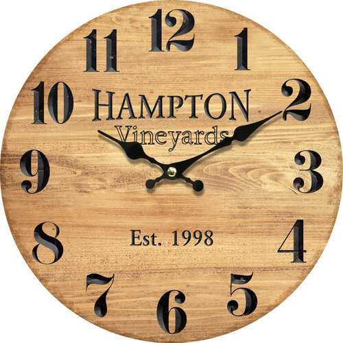 Dřevěné nástěnné hodiny Hampton