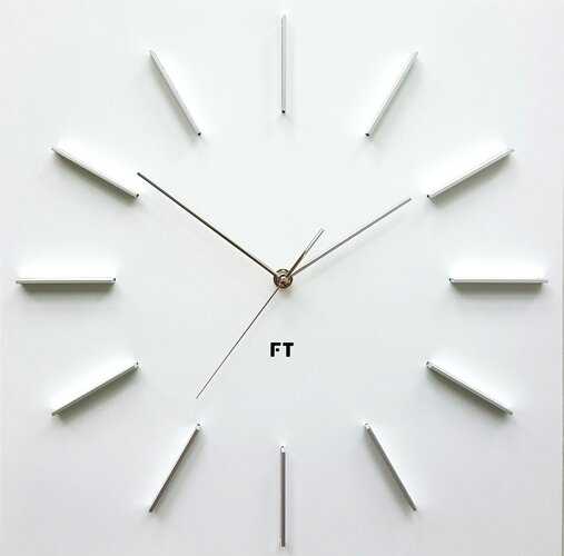 Future Time FT1010WH Square white 40cm Designové hodiny Future Time