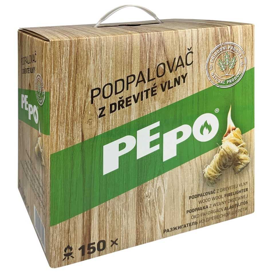 PE-PO Podpalovač z dřevité vlny