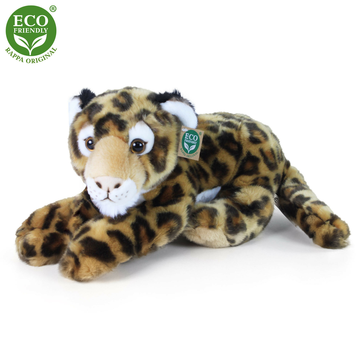 Plyšový leopard ležící 40 cm ECO-FRIENDLY Rappa