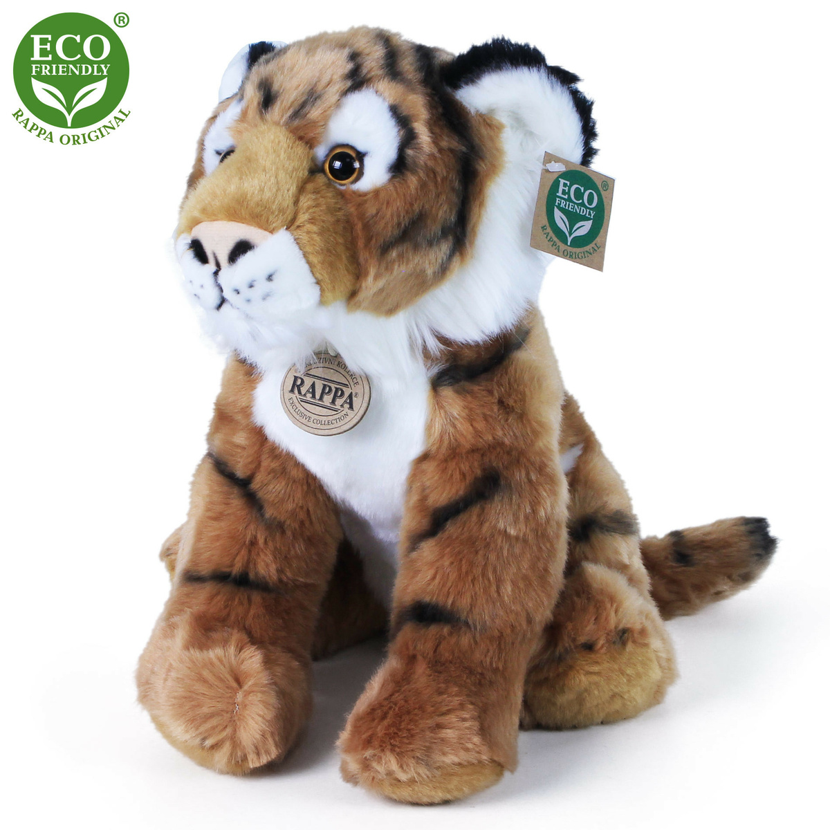 Plyšový tygr sedící 30 cm ECO-FRIENDLY Rappa