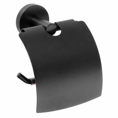 SAPHO XB702 X-Round black držák toaletního papíru s krytem
