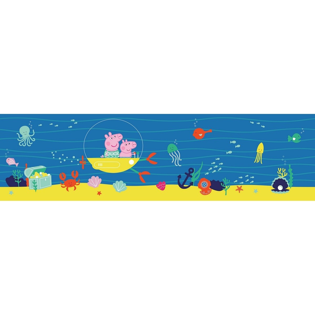 Samolepicí bordura Peppa Pig Sea