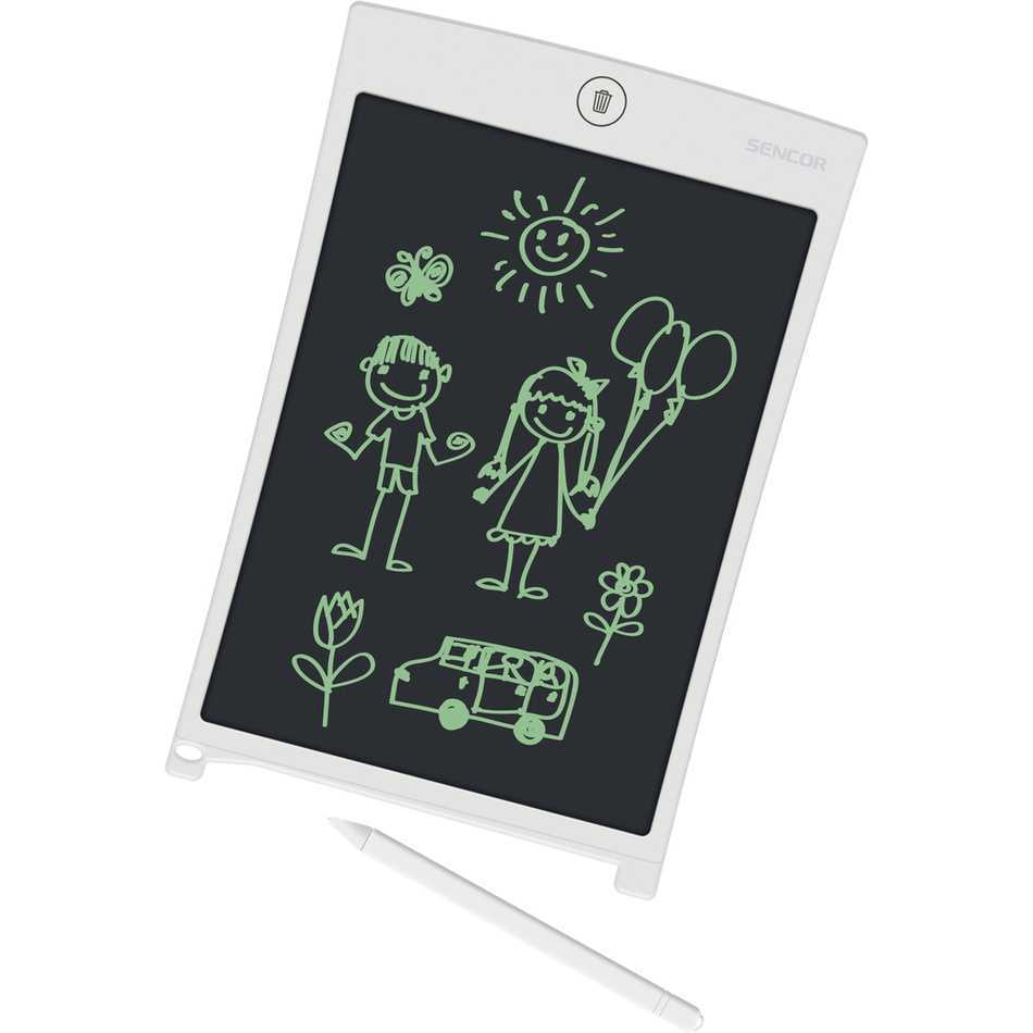 Sencor SXP 020 WH dětský digitální LCD tablet a zápisník Sencor
