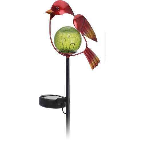 Solární lampa Bird červená