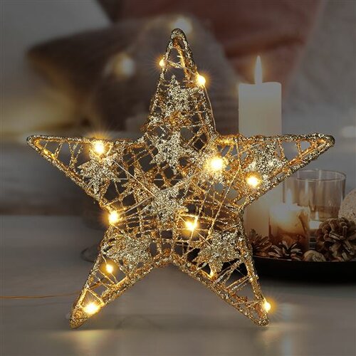Solight 1v240 Vánoční LED hvězda Glitter 14 LED