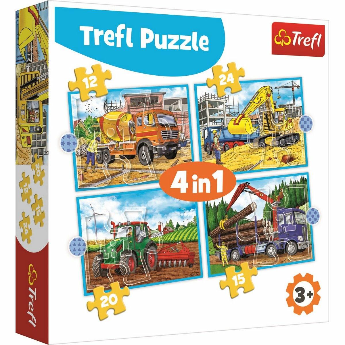 Trefl Puzzle Pracovní stroje 4v1 12