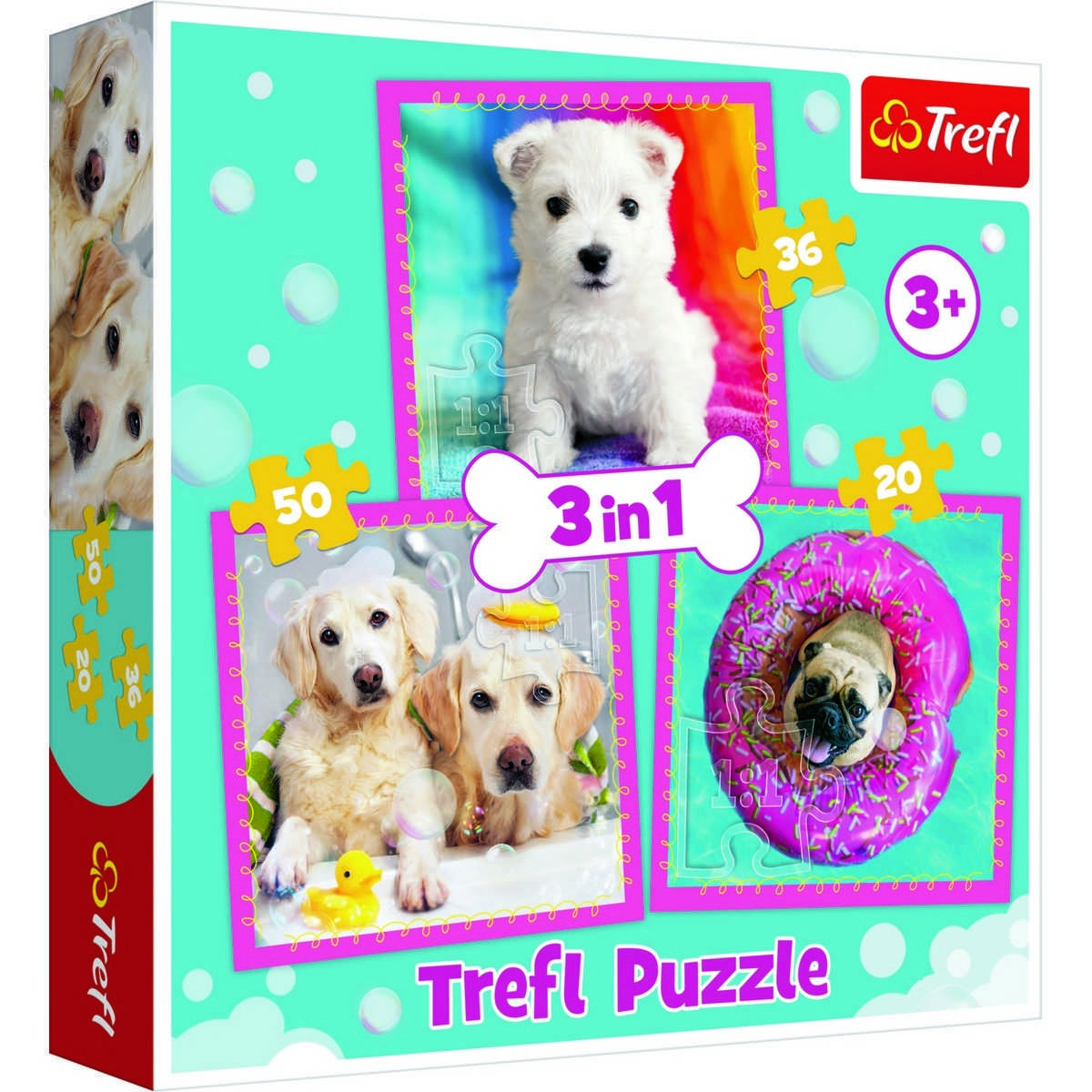 Trefl Puzzle Štěňátka 3v1 (20