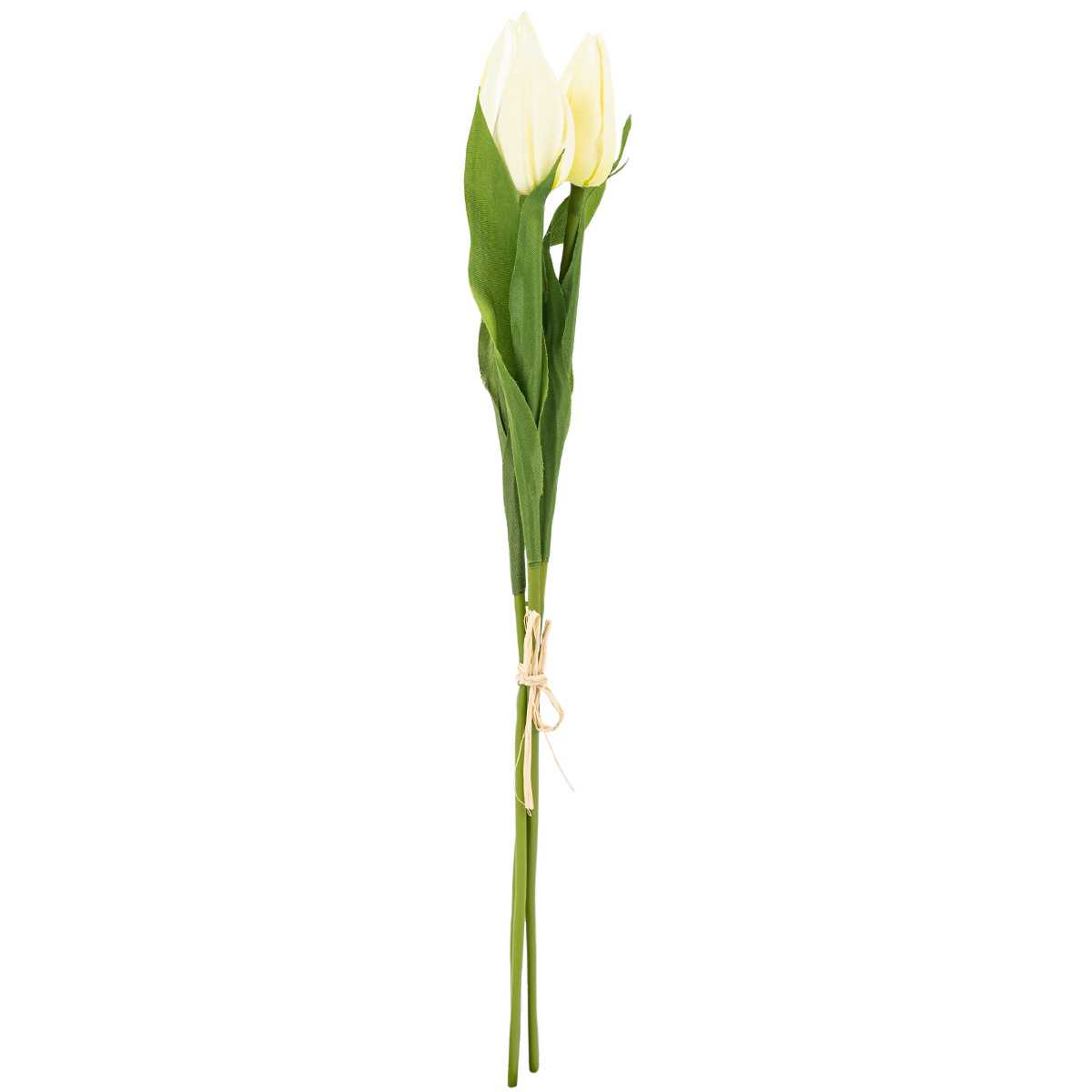 Umělá kytice tulipánů krémová