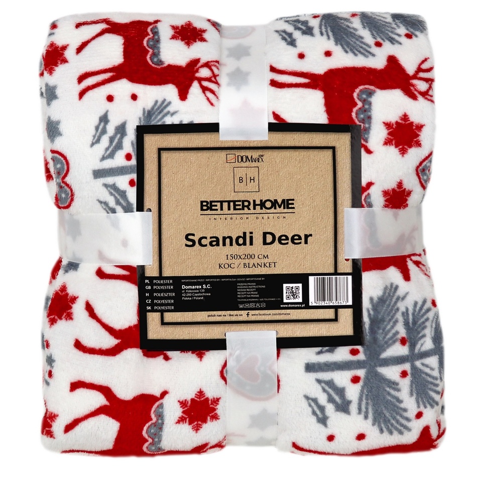 Vánoční deka Scandi Deer