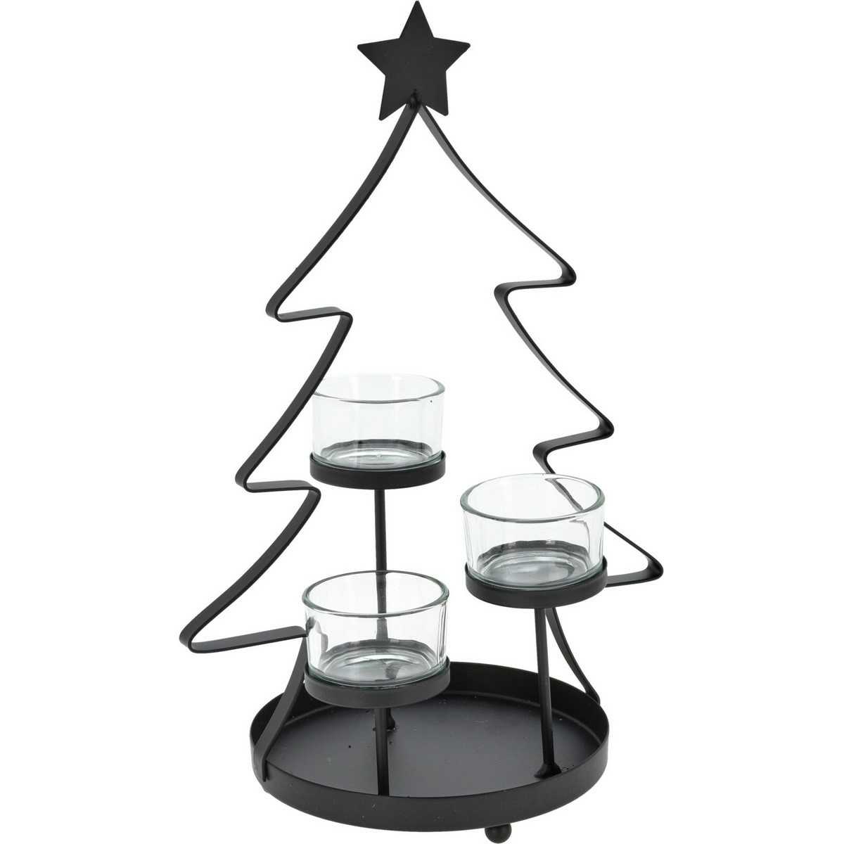 Vánoční kovový svícen Tree