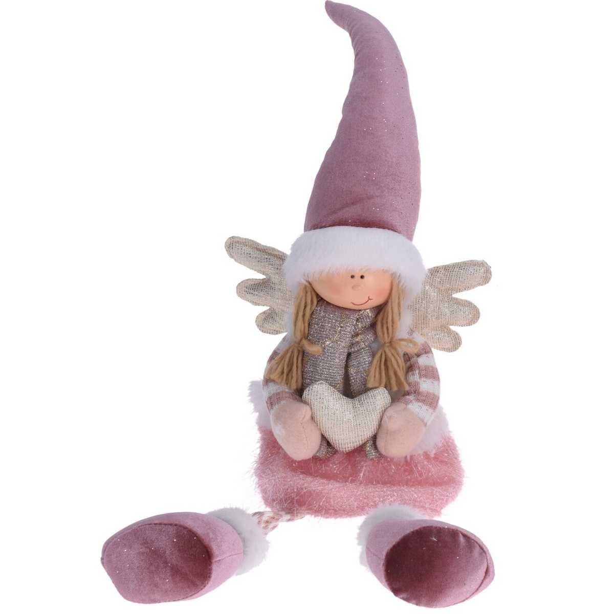 Vánoční sedící andělíček s čepicí