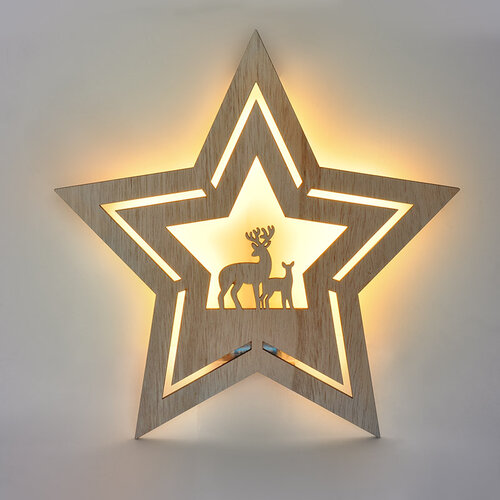 Solight LED nástěnná dekorace vánoční hvězda