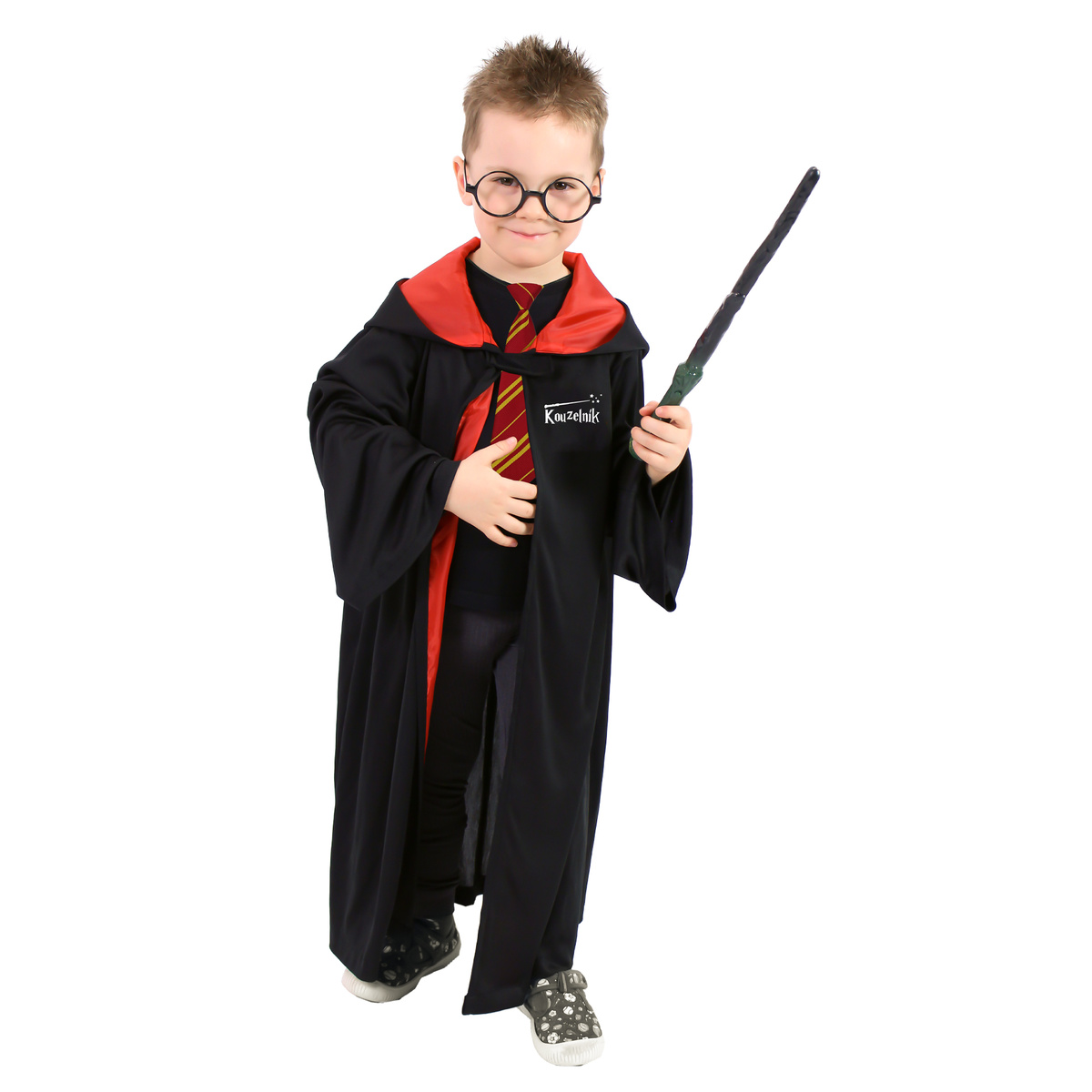 Rappa Dětský kouzelnický plášt s kapucí a brýlemi Rappa