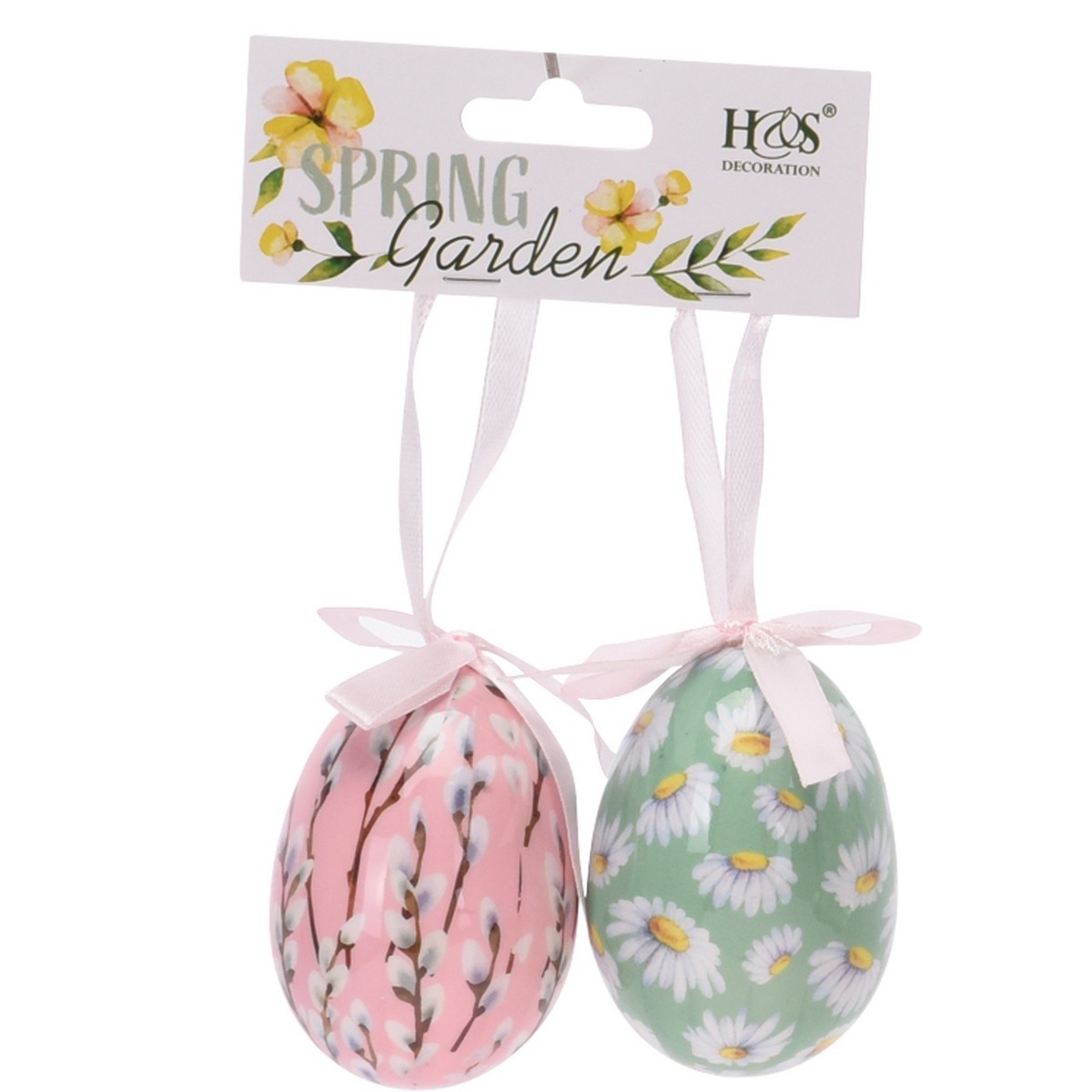 Velikonoční závěsná dekorace Floral Eggs 2 ks