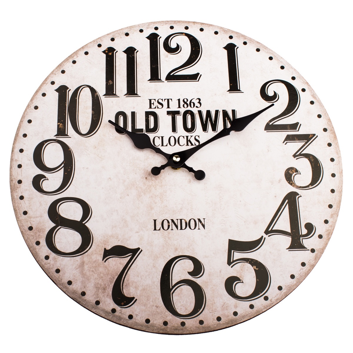 Dřevěné nástěnné hodiny Old town clock