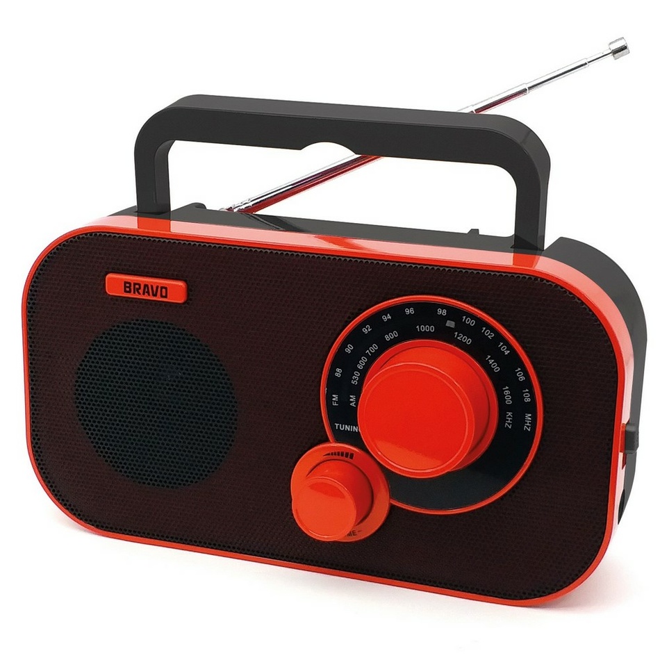 Přenosné rádio Bravo B-5184 ČERVENO ČERNÁ Bravo