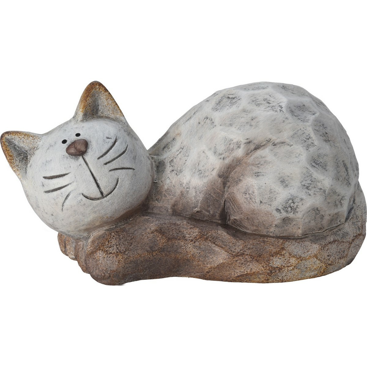 Zahradní keramická dekorace Kočka ležící