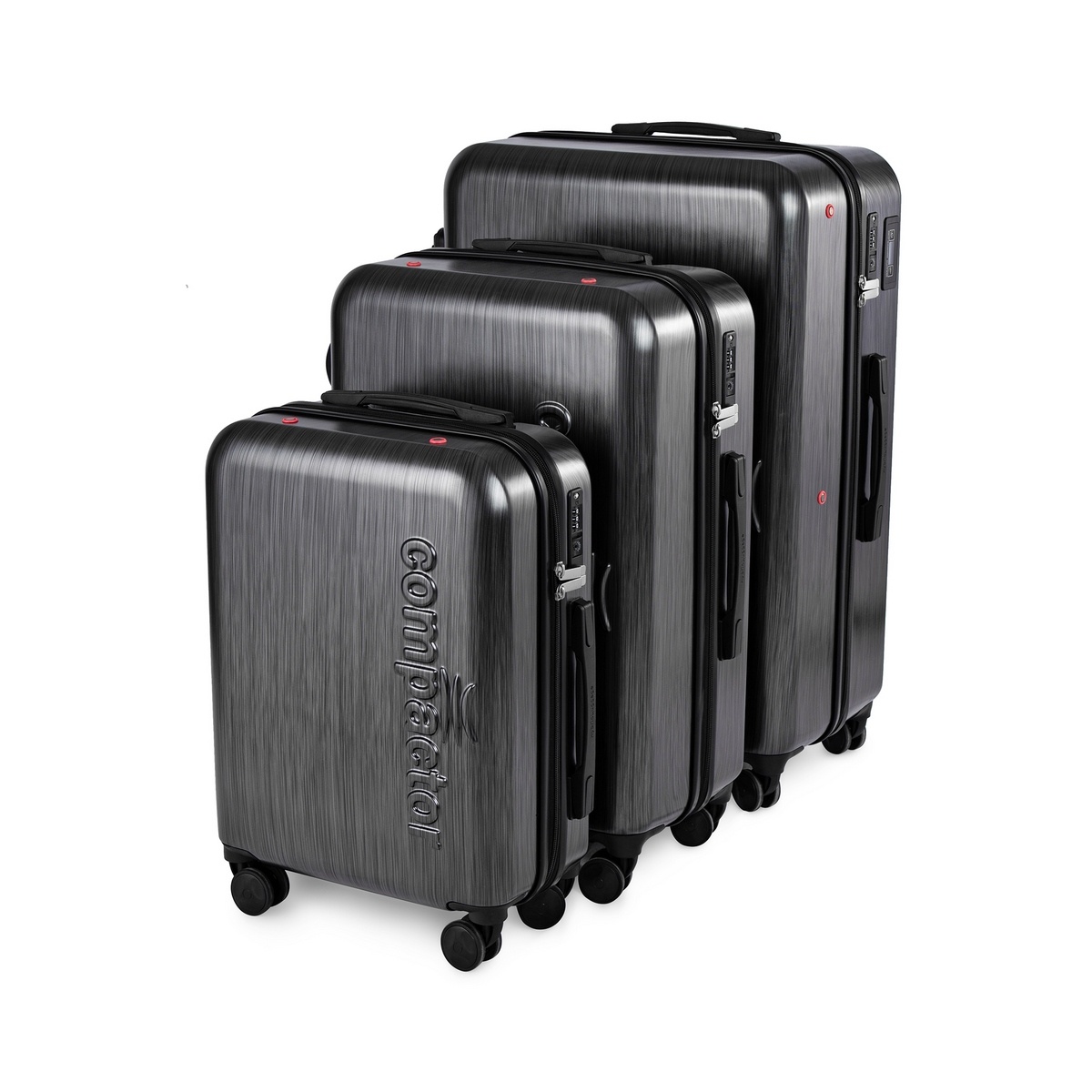 Sada 3ks cestovních kufrů na kolečkách Compactor Graphite