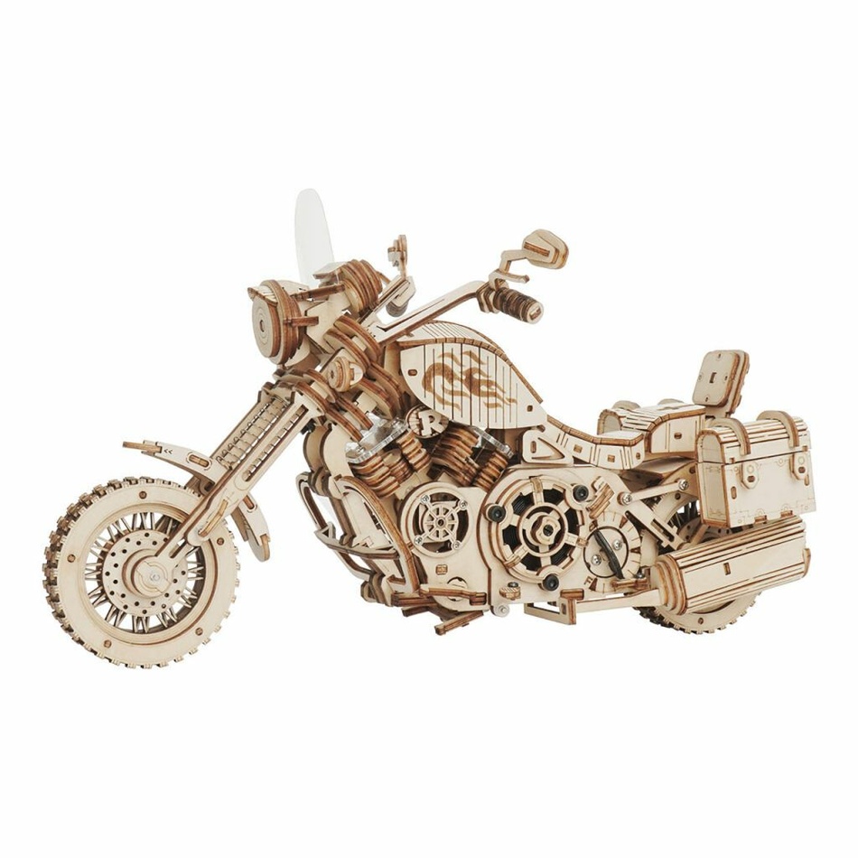 RoboTime 3D dřevěné mechanické puzzle Motorka (cruiser) Robotime