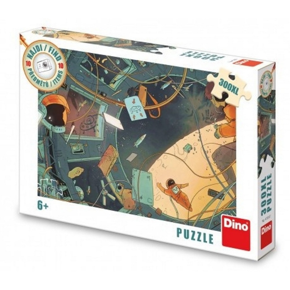 Dino Puzzle Vesmír - Najdi 10 předmětů 47x33cm 300 dílků XL v krabici 27x19x4cm Dino Toys