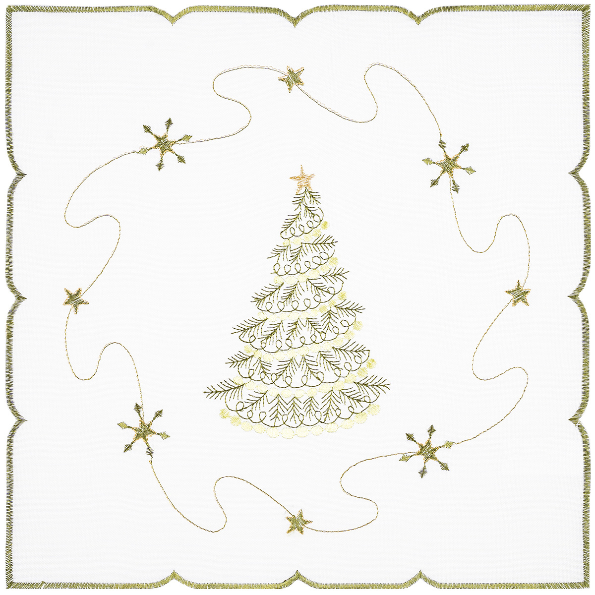Forbyt Vánoční ubrus Stromek bílo-zelená
