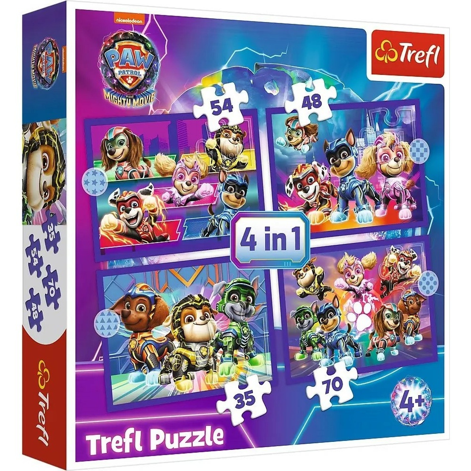 Trefl Puzzle Tlapková patrola Hrdinové 4v1 (35