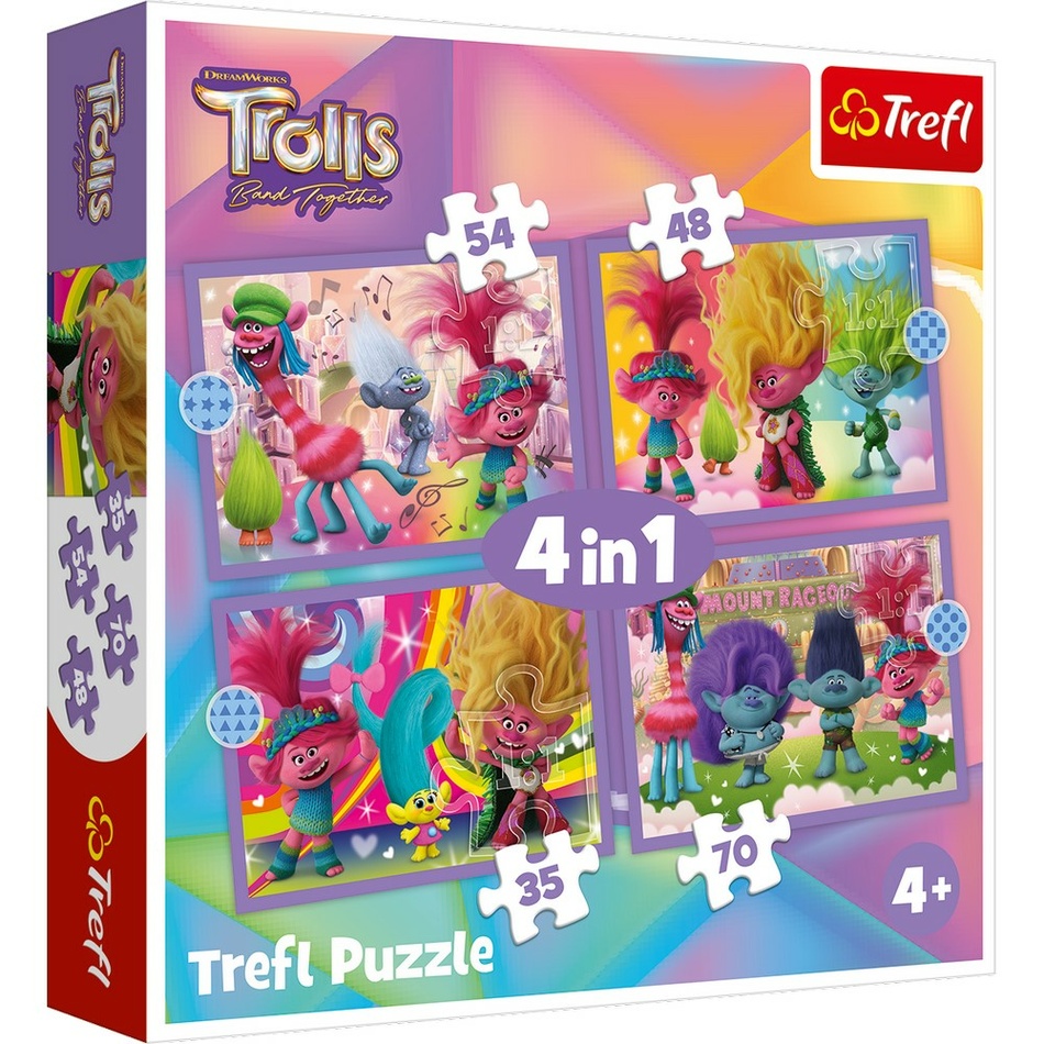 Trefl Puzzle Trollové 3 Barevné dobrodružství