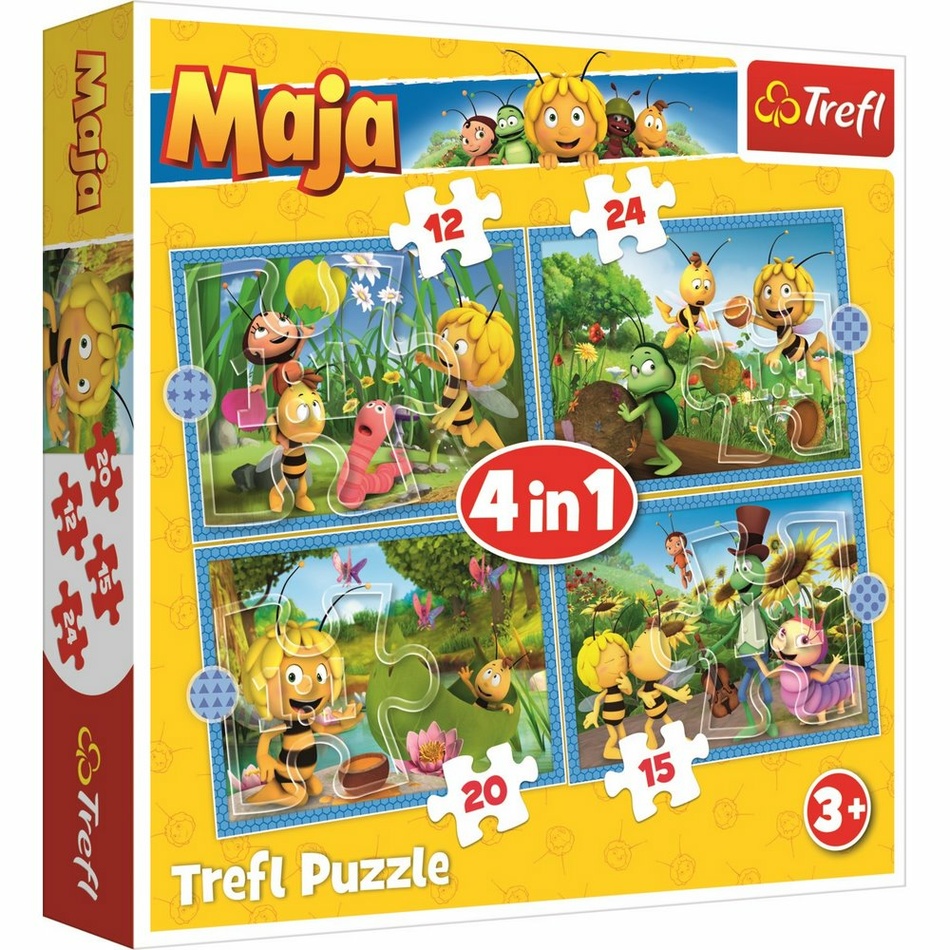 Trefl Puzzle Včelka Mája Dobrodružství 4v1 (12