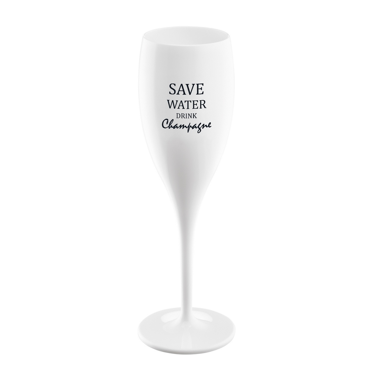 Koziol Sklenice s nápisem Save water drink champagne Koziol