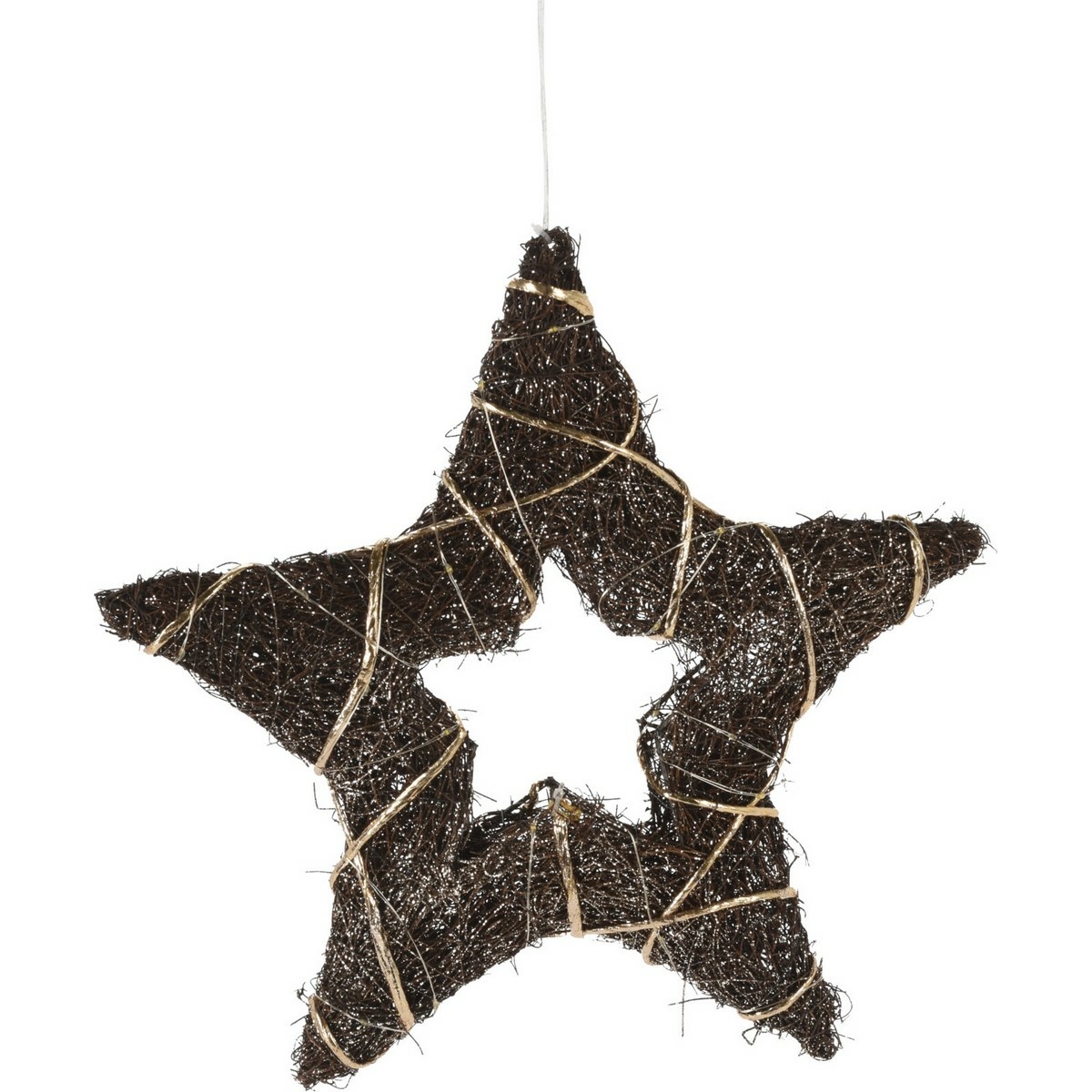 Vánoční LED hvězda Browee tmavě hnědá
