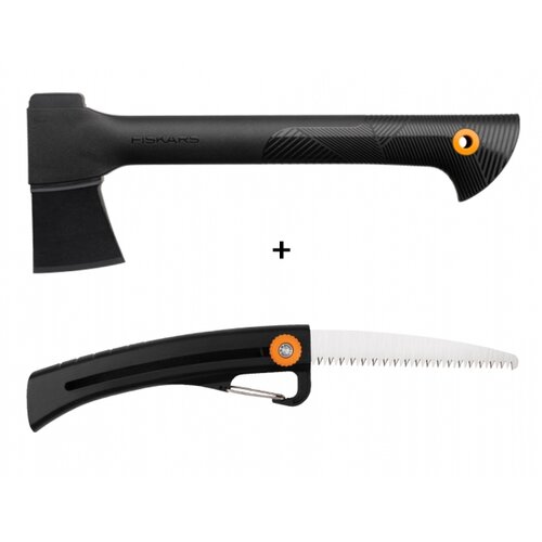 Set FISKARS sekera univerzální A6+pilka zahradní SW16 SOLID Fiskars