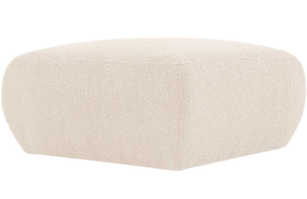 Béžová bouclé podnožka Windsor & Co Lola 75 x 75 cm