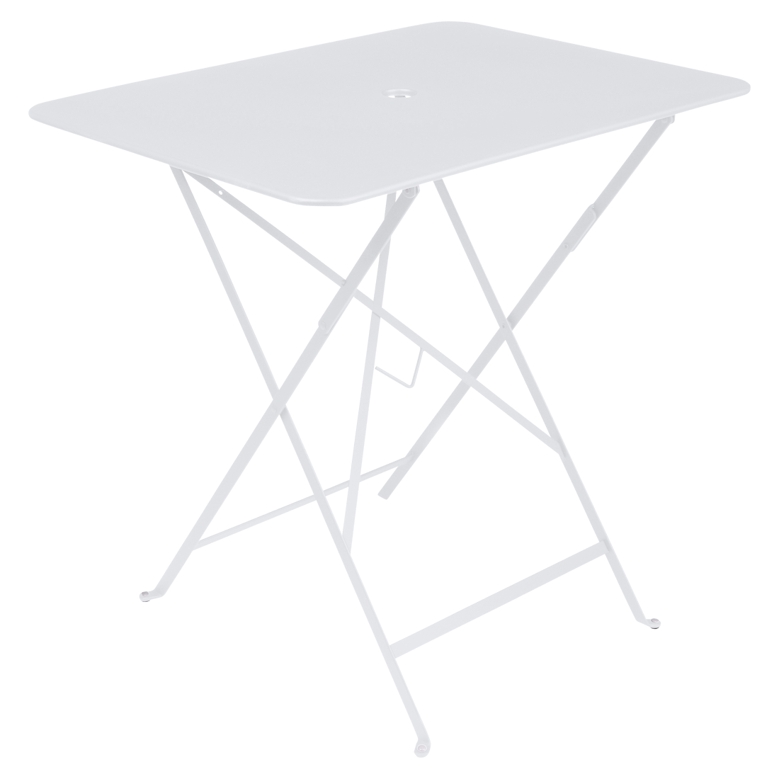 Bílý kovový skládací stůl Fermob Bistro 57 x 77 cm
