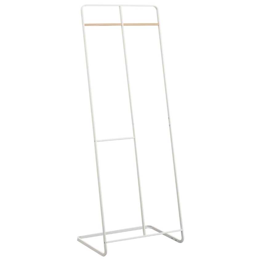 Bílý kovový stojací věšák Yamazaki Tower 163 cm