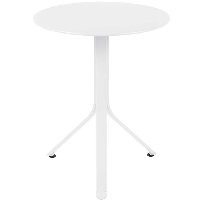 Bílý kovový stůl Fermob Rest'O Ø 60 cm