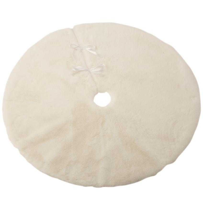 Bílý sametový koberec pod vánoční stromeček J-line Skirt 90 cm