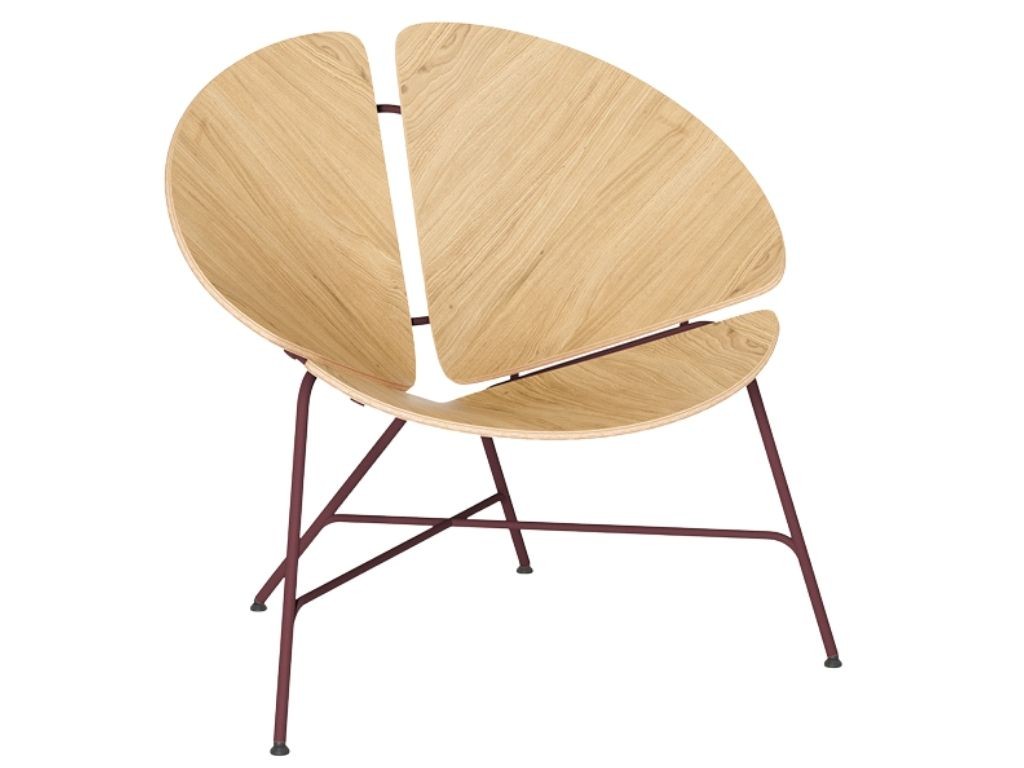 Bordové dubové křeslo Tabanda Ginka