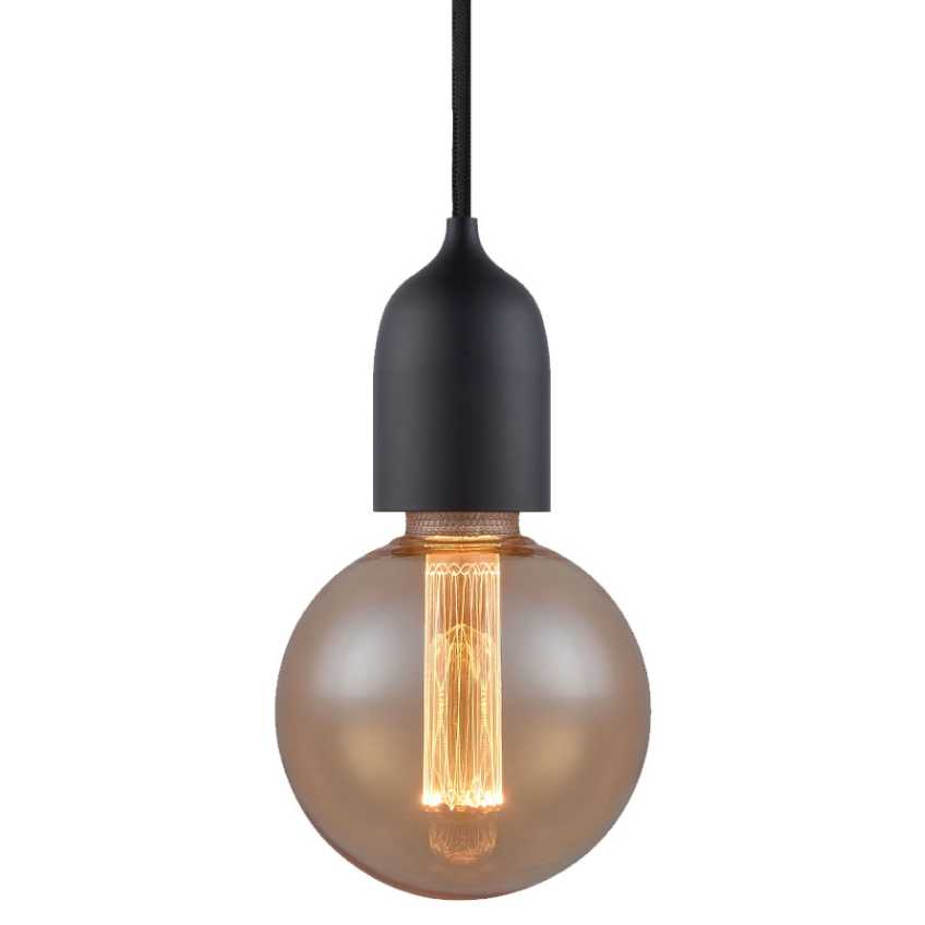 Černé kovové závěsné světlo Halo Design Classic