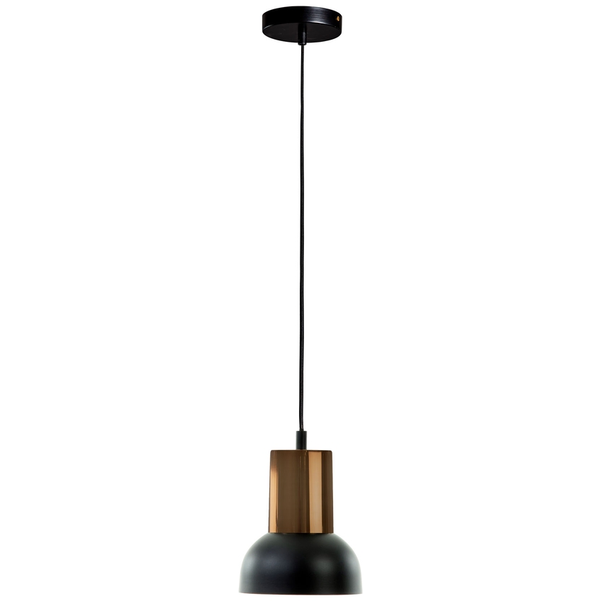 Černo měděné kovové závěsné světlo Kave Home Amina 15 cm