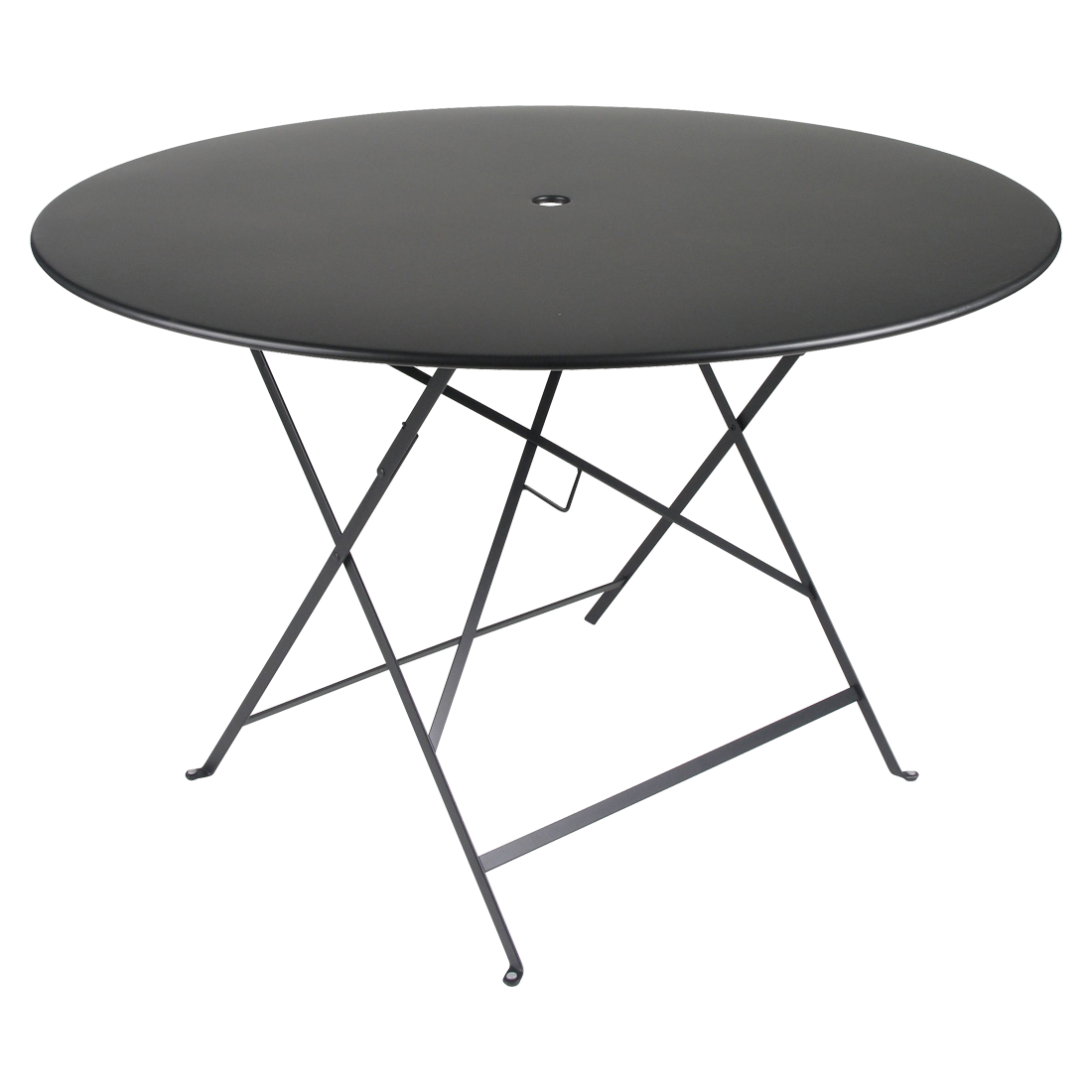 Černý kovový skládací stůl Fermob Bistro Ø 117 cm