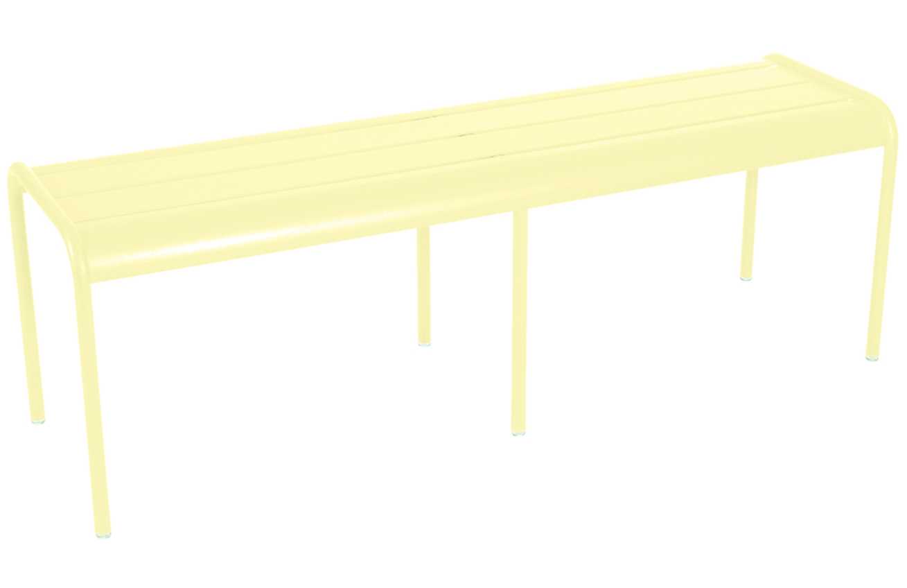 Citronově žlutá kovová lavice Fermob Luxembourg 145 cm