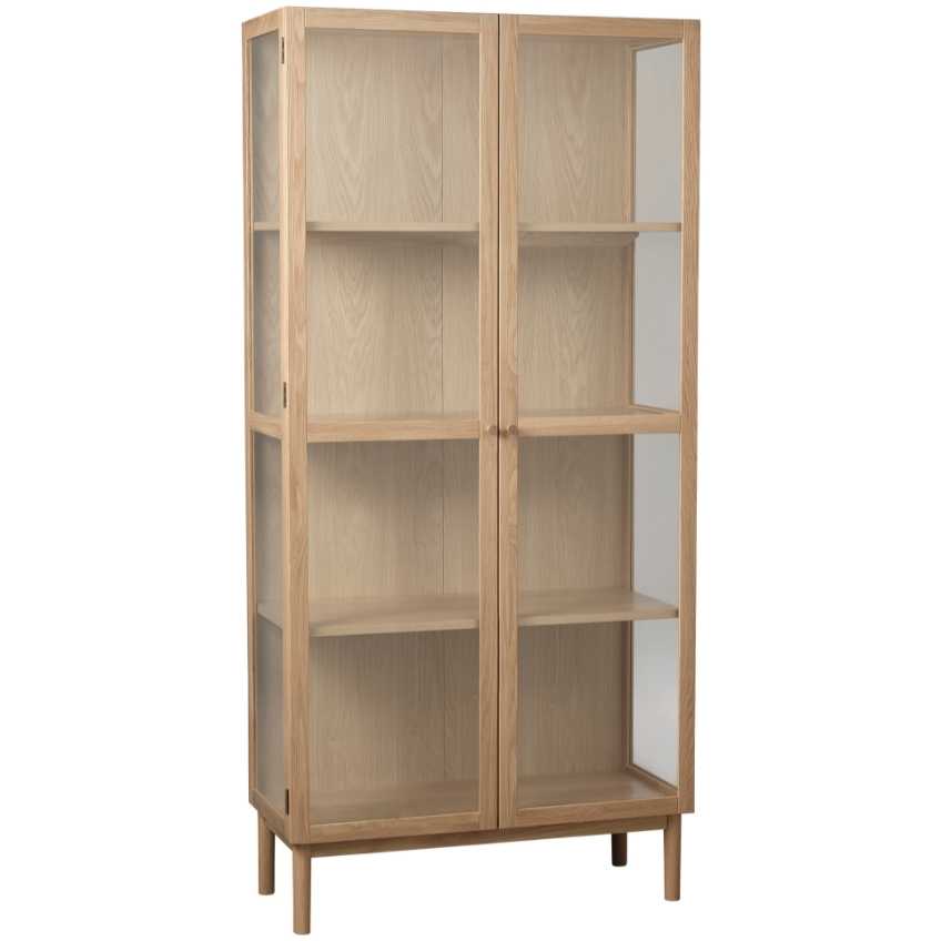 Dubová vitrína Unique Furniture Elba 190 x 90 cm